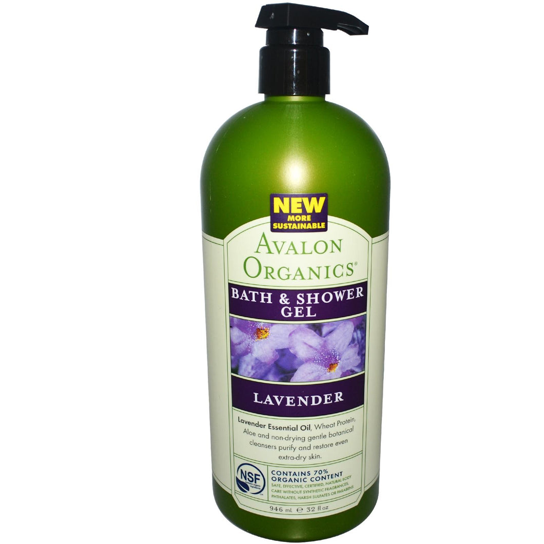 Avalon Organics Bath & Shower Gel Lavender (946ml)