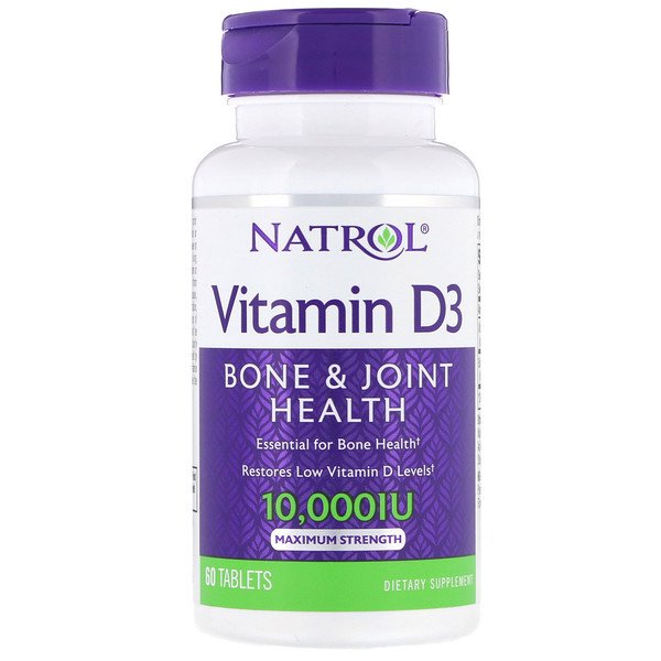Natrol Vitamin D3 Maximum Strength 10000 IU 60 Tablets