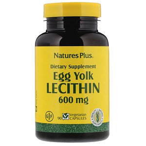 Nature's Plus Egg Yolk Lecithin 600mg 90 Vegetarian Capsules