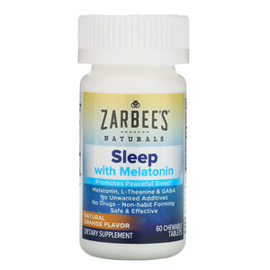 Zarbee's, Children's Sleep with Melatonin, For Children 3 Years +, Natural Grape, 50 Chewable Tablets