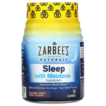 Load image into Gallery viewer, Zarbee&#39;s, Sleep with Melatonin, Natural Mixed Fruit, 60 Gummies