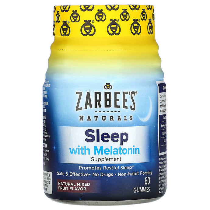 Zarbee's, Sleep with Melatonin, Natural Mixed Fruit, 60 Gummies