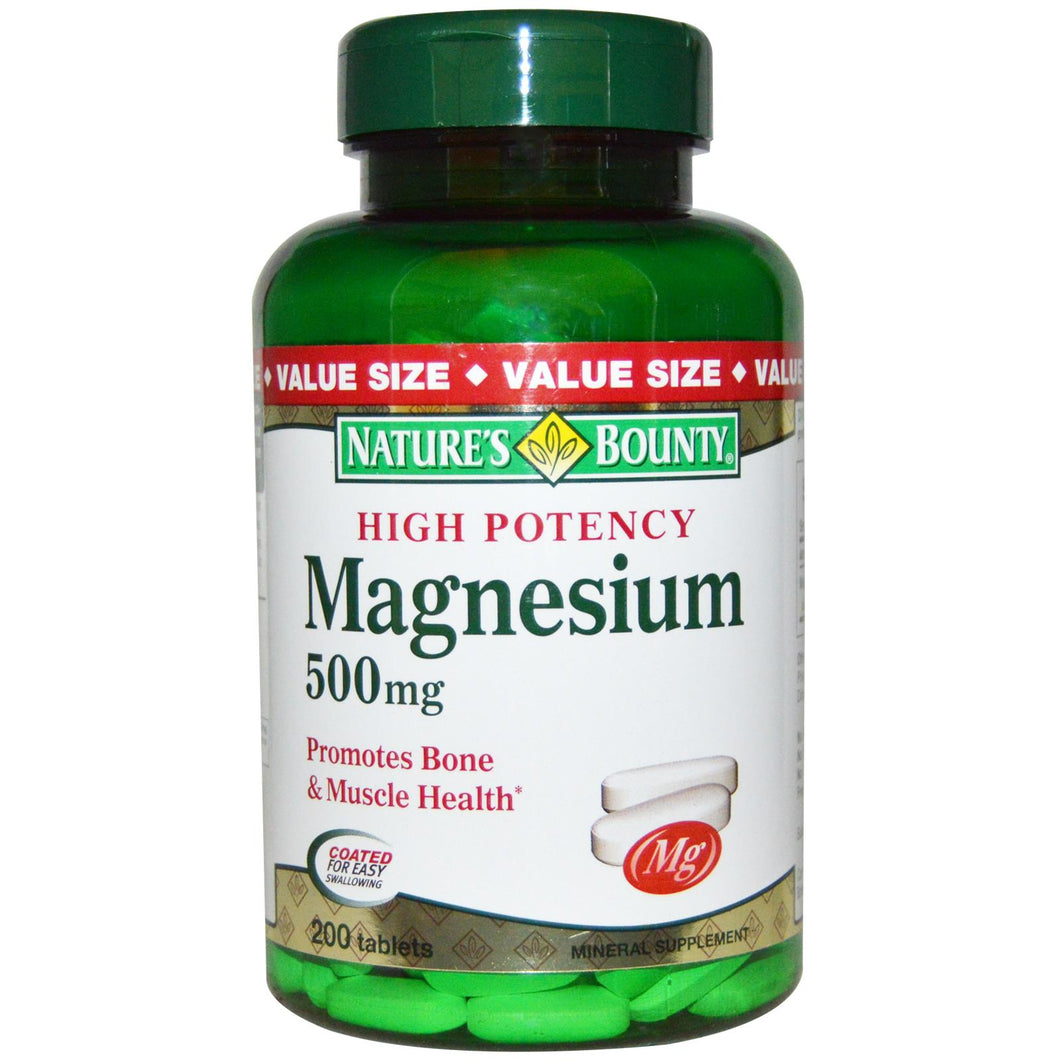 Nature's Bounty, Magnesium, 500mg, 200 Tablets ... VOLUME DISCOUNT