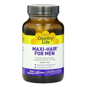 Country Life Gluten Free Maxi Hair for Men 60 Softgels