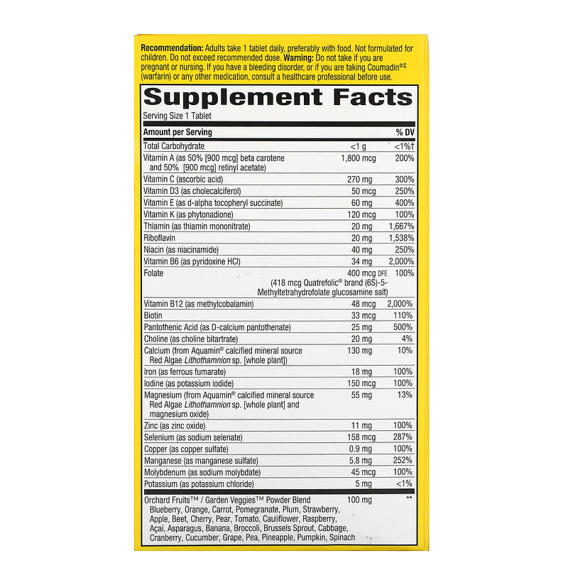 Nature's Way, Alive! Adult Ultra Potency Complete Multivitamin, 60 Tab