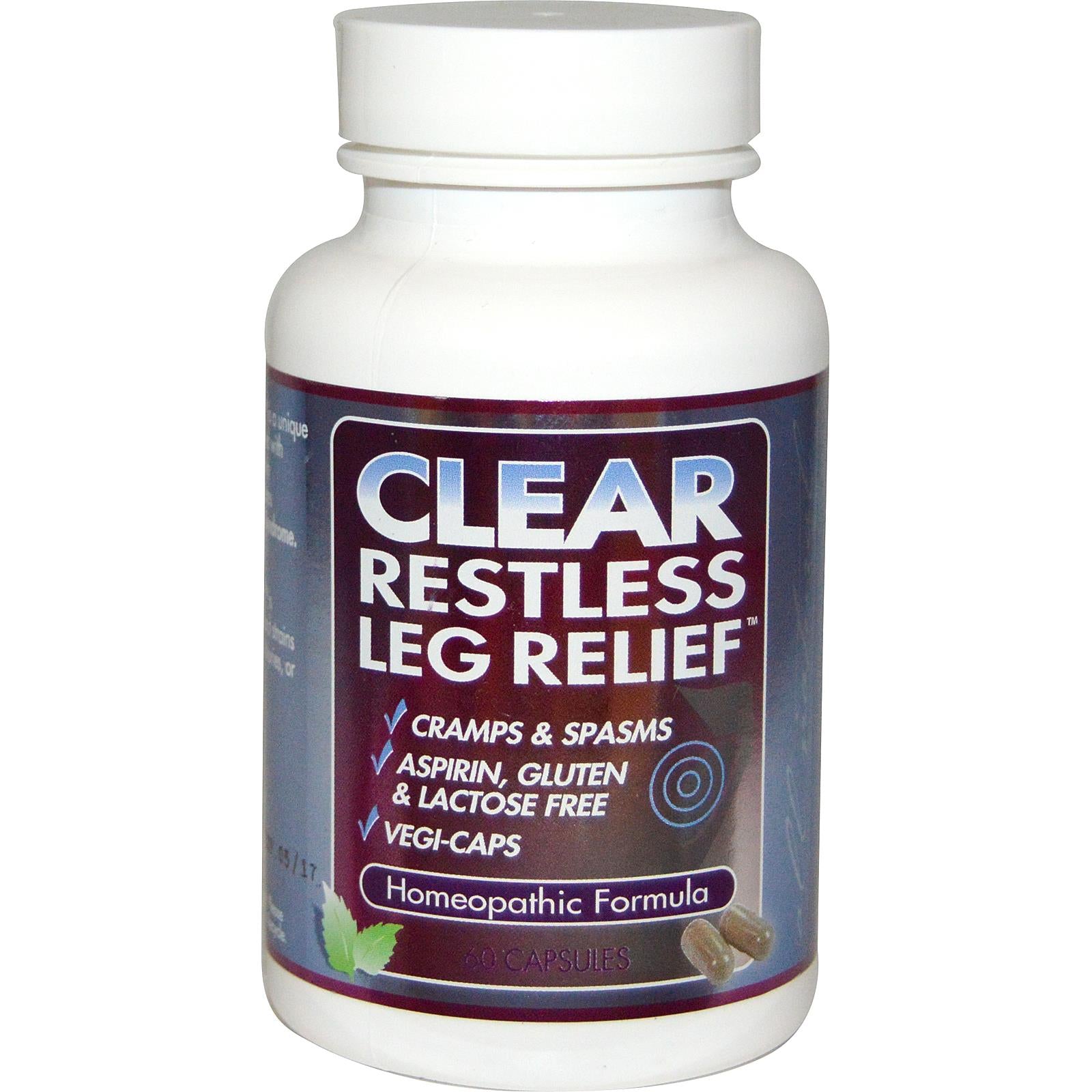 Clear Products, Clear Restless Leg Relief, 60 Capsules