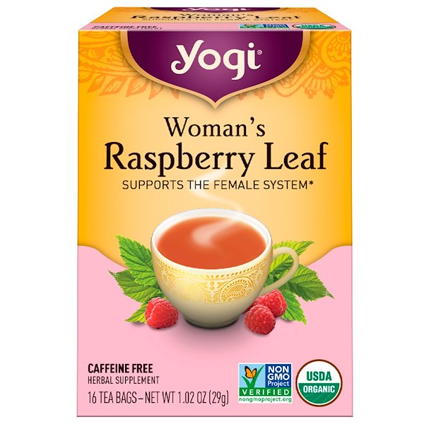 Yogi Tea Woman's Raspberry Leaf Caffeine Free 16 Tea Bags 1.02 oz (29g)