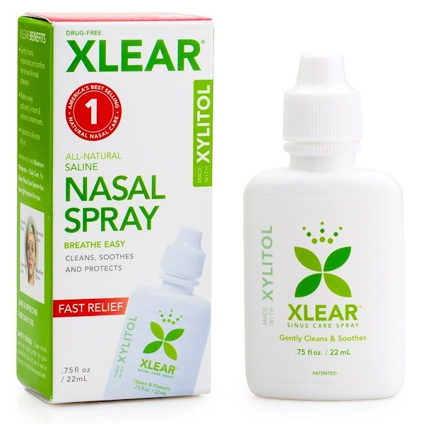 Xlear, Xylitol Saline Nasal Spray, Fast Relief, .75 fl oz (22 ml)