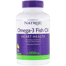 Load image into Gallery viewer, Natrol Omega-3 Fish Oil Natural Lemon Flavor 1,000mg 150 Softgels