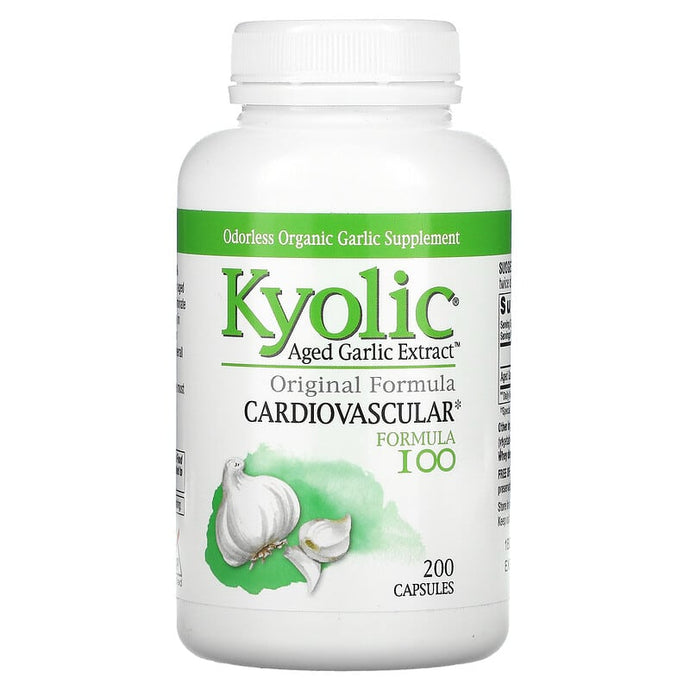 Wakunaga-Kyolic Aged Garlic Extract Cardiovascular Formula 100 200 Capsules