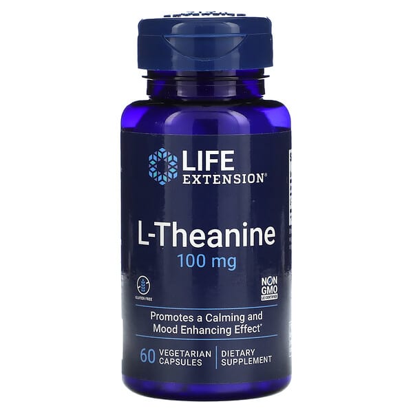 Life Extension, L-Theanine, 100 mg, 60 VCaps - Dietary Supplement