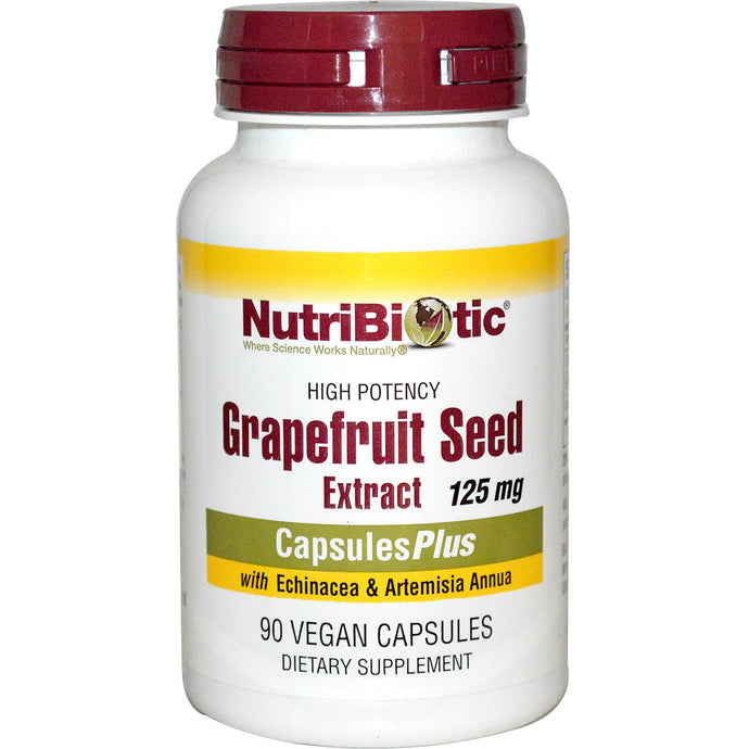 NutriBiotic, Grapefruit Seed Extract with Echinacea & Artemisia Annua, 125mg, 90 Veggie Caps