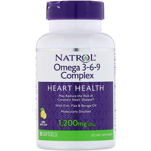 Natrol Omega 3-6-9 Complex Lemon 1,200mg 90 Softgels