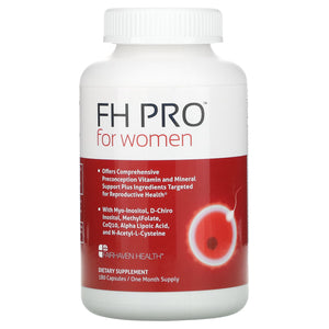 Fairhaven Health, FH Pro for Women, Clinical-Grade Fertility Supplement, 180 Capsules