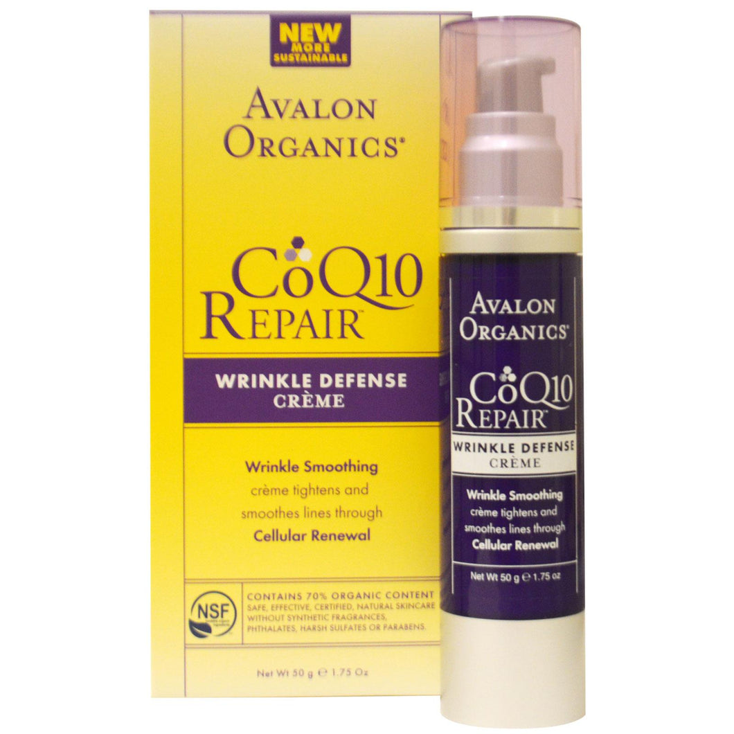 Avalon Organics CoQ10 Repair Wrinkle Defence Cream 50 grams