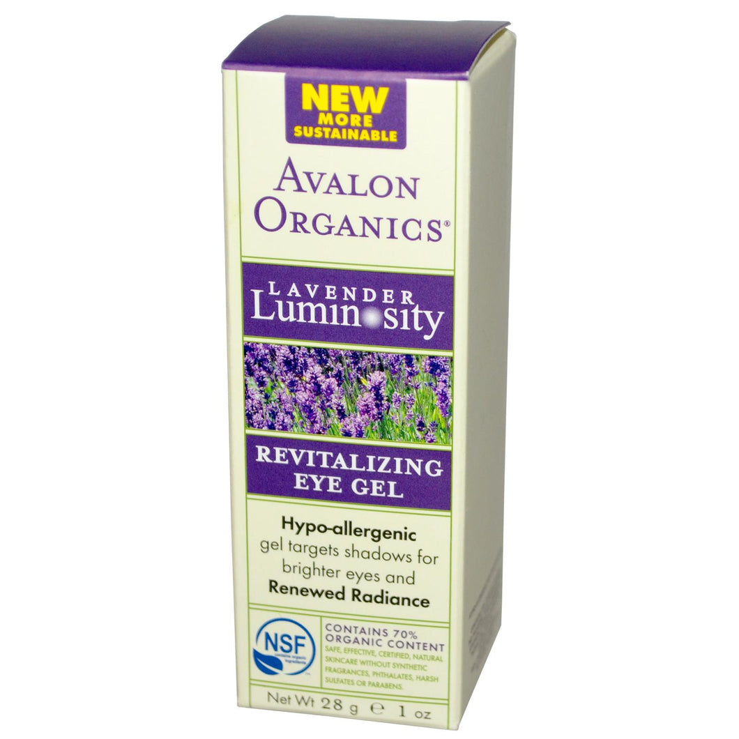 Avalon Organics Revitalising Eye Gel Lavender Luminosity 28 grams