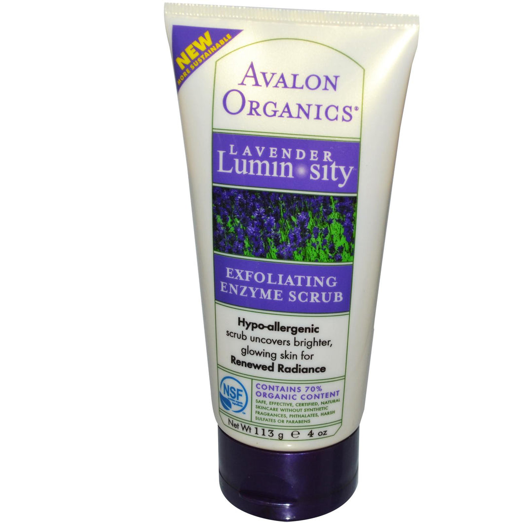Avalon Organics, Exfoliating Enzyme Scrub Lavender, Luminosity (113g)