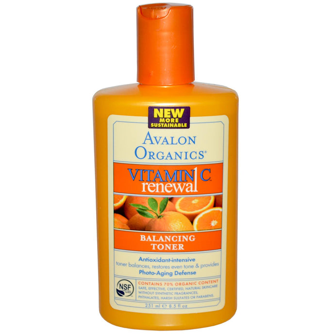 Avalon Organics, Vitamin C, Renewal Balancing Toner, 8.5 fl oz, 251ml