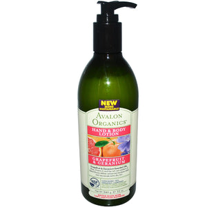 Avalon Organics, Hand & Body Lotion, Grapefruit & Geranium (340g)