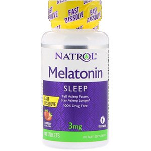 Natrol Melatonin Strawberry Flavor 3mg