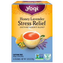 Load image into Gallery viewer, Yogi Tea Organic Honey Lavender Stress Relief Caffeine Free 16 Tea Bags 1.02 oz (29g)