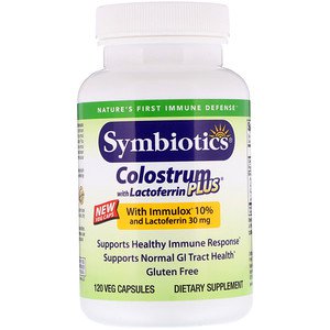 Symbiotics Colostrum with Lactoferrin Plus 120 Veg Capsules