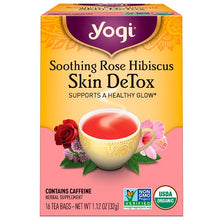 Load image into Gallery viewer, Yogi Tea Skin DeTox Soothing Rose Hibiscus 16 Tea Bags 1.12 oz (32g)