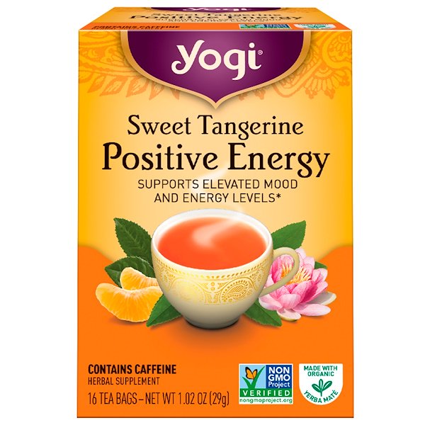 Yogi Tea Positive Energy Sweet Tangerine 16 Tea Bags 1.02 oz (29g)