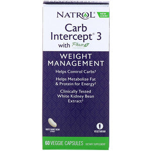 Natrol Carb Intercept 3 with Phase 2 Carb Controller 60 Veggie Caps