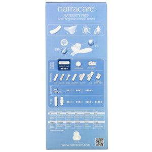 Natracare, New Mother, Maternity Pads, Organic Cotton Cover, 10 Pads