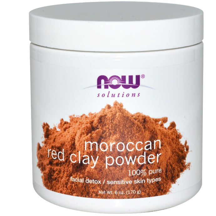 Now Foods, Solutions, Moroccan Red Clay, Facial Detox, Powder, 6 oz, 170 grams
