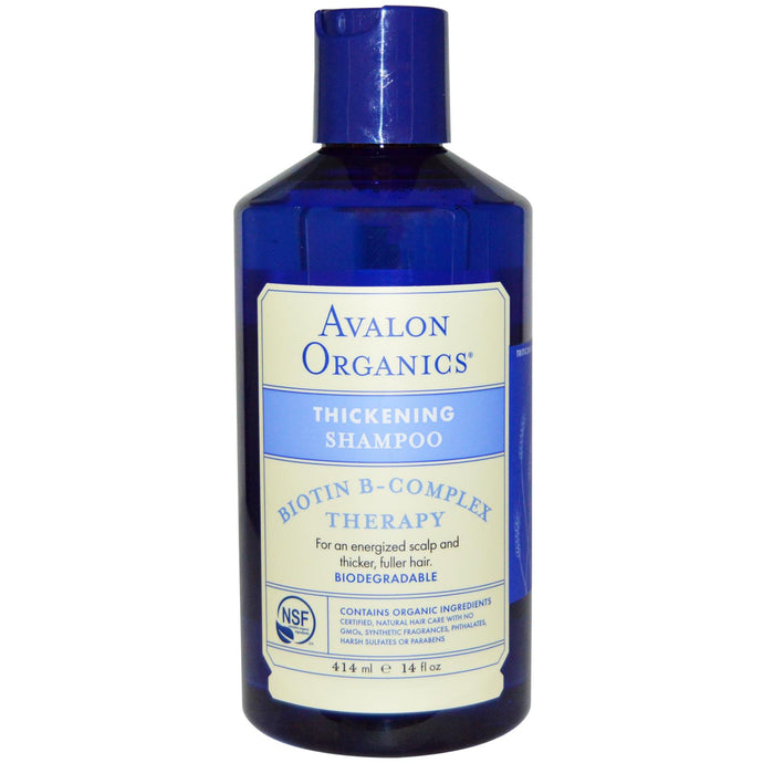 Avalon Organics, Biotin B-Complex Therapy, Thickening Shampoo, 14 fl oz, 414 ml