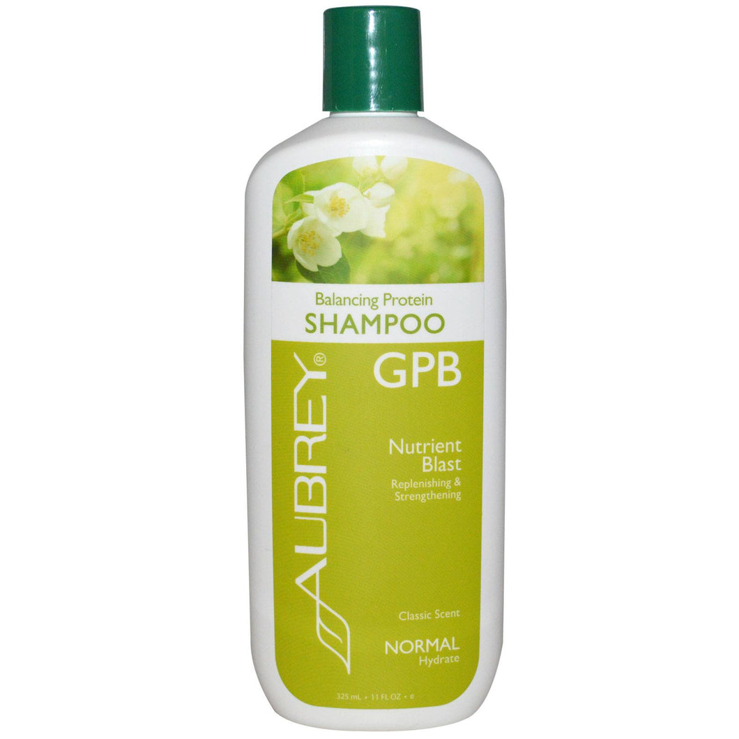 Aubrey Organics GPB Balancing Protein Shampoo Nutrient Blast Normal 11 fl oz 325ml