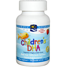 Load image into Gallery viewer, Nordic Naturals Children&#39;s DHA Strawberry 250mg 360 Chewable Soft Gels