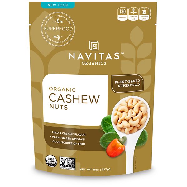 Navitas Organics Organic Cashew Nuts 8 oz (227g)
