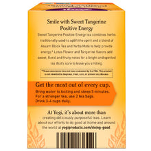 Load image into Gallery viewer, Yogi Tea Positive Energy Sweet Tangerine 16 Tea Bags 1.02 oz (29g)