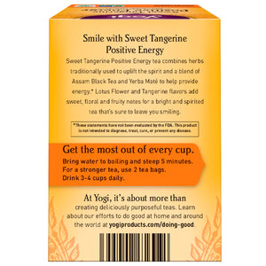 Yogi Tea Positive Energy Sweet Tangerine 16 Tea Bags 1.02 oz (29g)