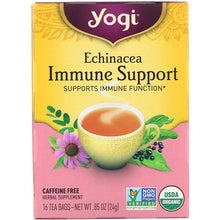 Load image into Gallery viewer, Yogi Tea Echinacea Immune Support Caffeine Free 16 Tea Bags .85 oz (24g)