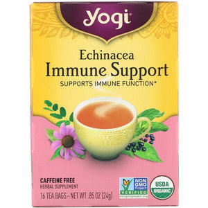 Yogi Tea Echinacea Immune Support Caffeine Free 16 Tea Bags .85 oz (24g)