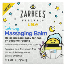 Load image into Gallery viewer, Zarbee&#39;s, Baby, Calming Massaging Balm with Lavender &amp; Chamomile Scent, 2 oz (56 g)