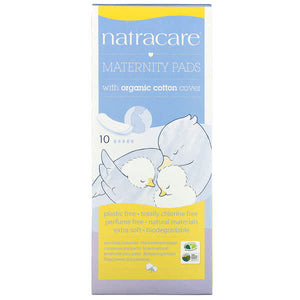 Natracare, New Mother, Maternity Pads, Organic Cotton Cover, 10 Pads