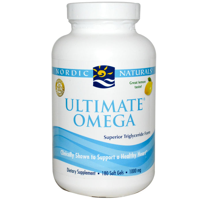 Nordic Naturals, Ultimate Omega, Lemon, 1000mg, 180 Soft Gels