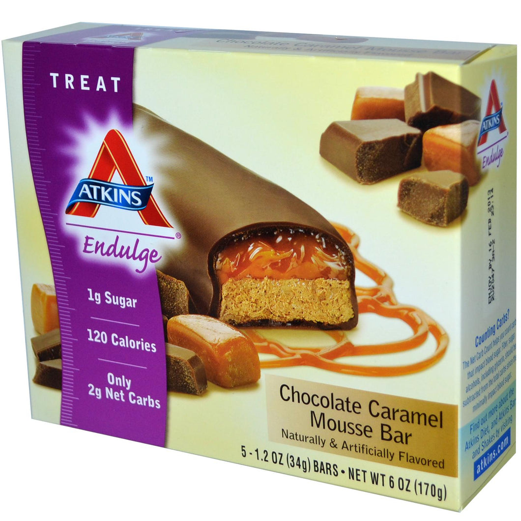 Atkins Endulge, Chocolate Caramel Mousse Bar, 15 Bars, 34 g Each