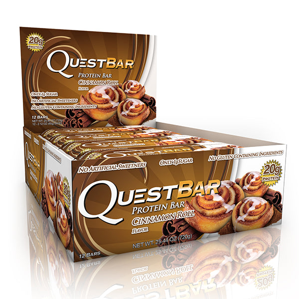 Quest Nutrition Protein Bar Cinnamon Roll 12 Bars 60g Each