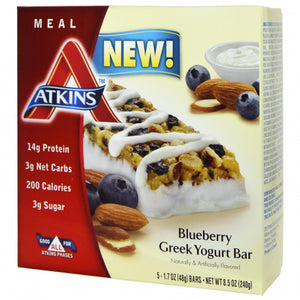 Atkins, Greek Yogurt Bar, Blueberry, 15 Bars, 48 g Each