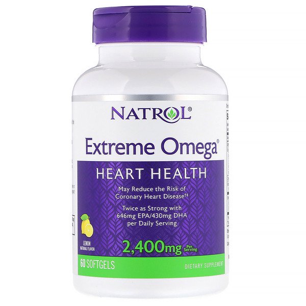 Natrol Extreme Omega Lemon 2,400mg 60 Softgels