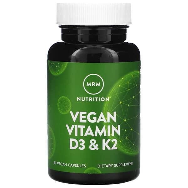 MRM Vegan Vitamin D3 & K2, 60 Vegan Capsules