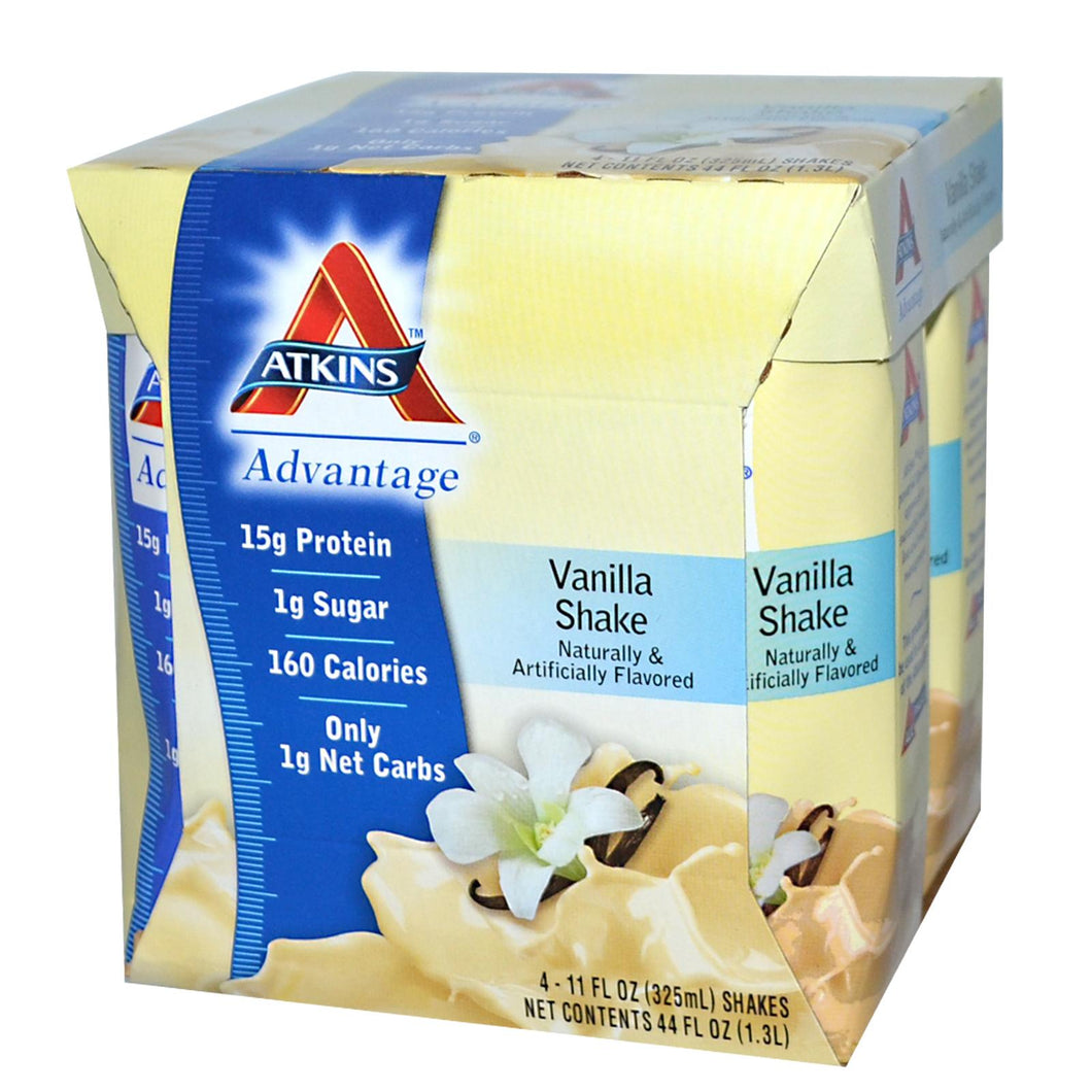 Atkins Advantage Vanilla Shake 4 Shakes 325ml Each