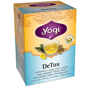 Yogi Tea, Detox, Caffeine Free, 16 Tea Bags, 29g - Herbal Supplement