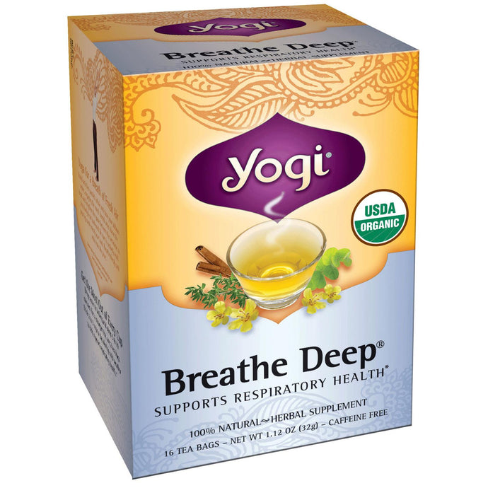 Yogi Tea, Breathe Deep, Caffeine Free, 16 Tea Bags, 32g